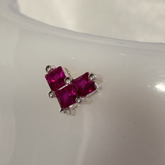 NWOT - Tibetin Silver Mini Heart Pink Crystal Necklace, Earrings & Bracelet Set - Picture 14 of 16